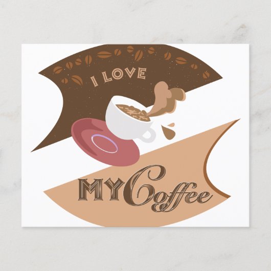 I Liebe Mein Kaffee Retro Java Flyer (Vorne)