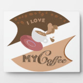 I Liebe Mein Kaffee Retro Java Fotoplatte (Vorderseite)