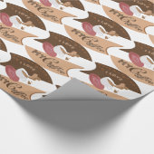 I Liebe Mein Kaffee Retro Java Geschenkpapier (Ecke)