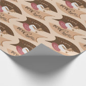 I Liebe Mein Kaffee Retro Java Geschenkpapier (Ecke)