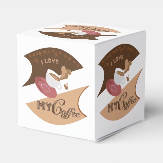 I Liebe Mein Kaffee Retro Java Geschenkschachtel (Rückseite)