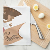 I Liebe Mein Kaffee Retro Java Geschirrtuch (Viertel Falte)
