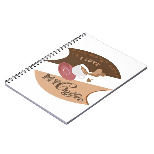 I Liebe Mein Kaffee Retro Java Notizblock (Linke Seite)