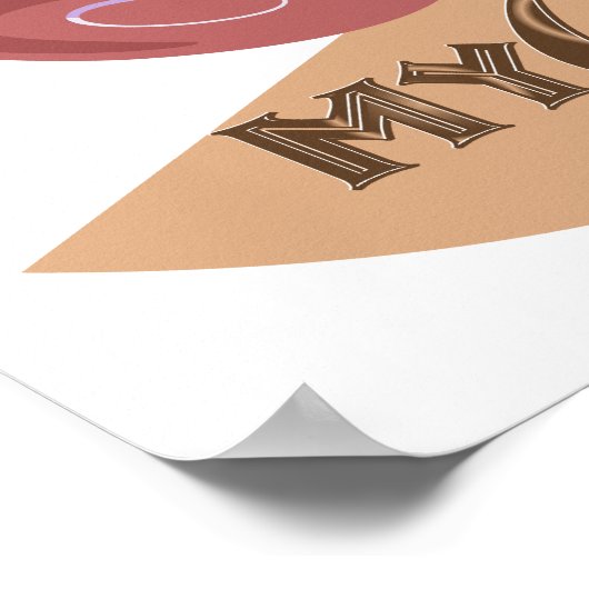 I Liebe Mein Kaffee Retro Java Poster (Ecke)