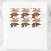 I Liebe Mein Kaffee Retro Java Rechteckiger Aufkleber (Tasche)