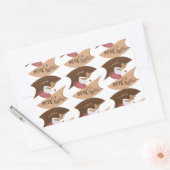 I Liebe Mein Kaffee Retro Java Rechteckiger Aufkleber (Umschlag)