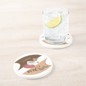 I Liebe Mein Kaffee Retro Java Sandstein Untersetzer (Seite)