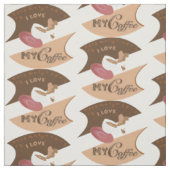 I Liebe Mein Kaffee Retro Java Stoff (Muster)