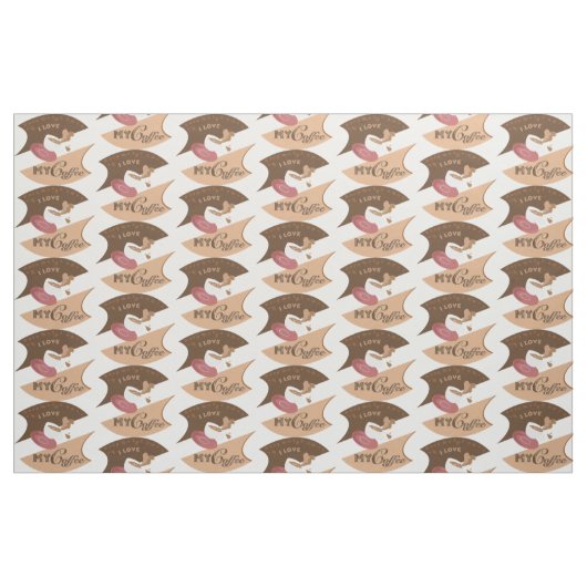 I Liebe Mein Kaffee Retro Java Stoff (Fat Quarter (45,7 x 55,9 cm))