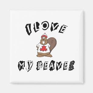 I Liebe mein kanadischer Biber Magnet