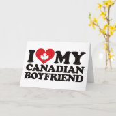 I Liebe mein kanadischer Freund Karte (Gelbe Blume)