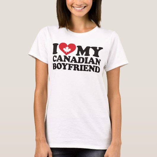 I Liebe mein kanadischer Freund T-Shirt (Vorderseite)