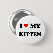 I Liebe mein Kätzchen Button (Vorne & Hinten)