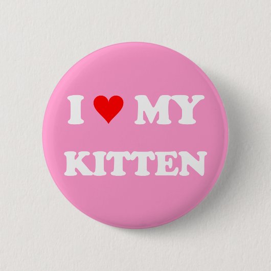 I Liebe mein Kätzchen Button (Vorderseite)
