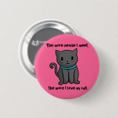 I Liebe mein Katzen-Knopf Button (Vorne & Hinten)