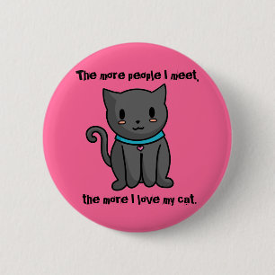 I Liebe mein Katzen-Knopf Button