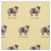 I Liebe mein Keeshond Stoff (Muster)