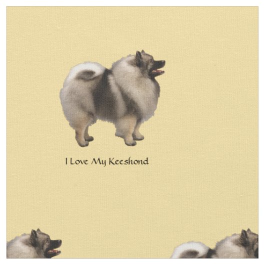 I Liebe mein Keeshond Stoff (Nahaufnahme)