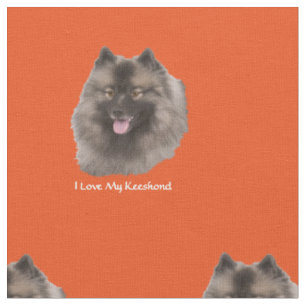 I Liebe mein Keeshond Stoff