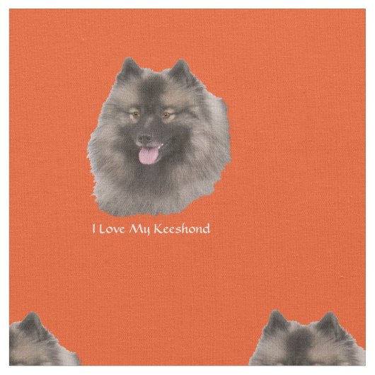 I Liebe mein Keeshond Stoff (Nahaufnahme)