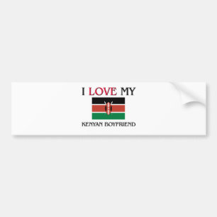 I Liebe mein Kenyan-Freund Autoaufkleber