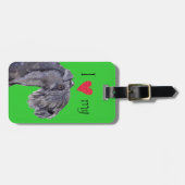 I Liebe mein Kerry-Blau-Terrier Gepäckanhänger (Vorderseite horizontal)