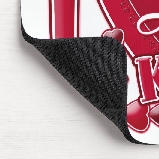 I Liebe Mein Kid rot - Herz Mousepad (Ecke)