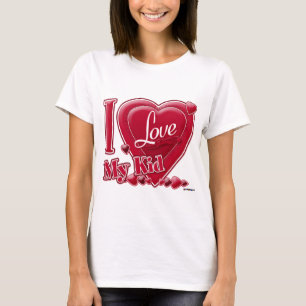 I Liebe Mein Kid rot - Herz T-Shirt
