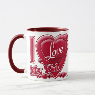 I Liebe Mein Kid rot - Herz Tasse