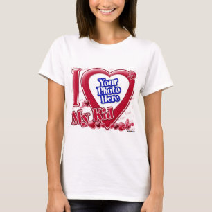 I Liebe Mein Kid - rotes Herz - Foto T-Shirt