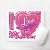 I Liebe Mein Kind rosa/lila - Herz Mousepad (Mit Mouse)