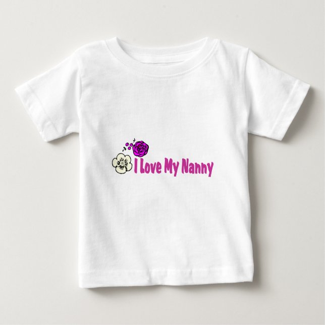 I Liebe mein Kindermädchen Baby T-shirt (Vorderseite)