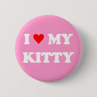 I Liebe mein Kitty Button