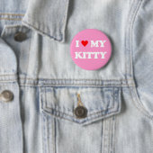 I Liebe mein Kitty Button (Beispiel)