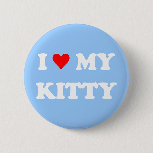 I Liebe mein Kitty Button (Vorderseite)