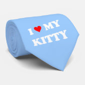 I Liebe mein Kitty Krawatte (Gerollt)