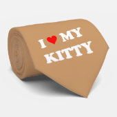 I Liebe mein Kitty Krawatte (Gerollt)