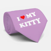 I Liebe mein Kitty Krawatte (Gerollt)