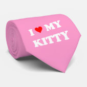 I Liebe mein Kitty Krawatte (Gerollt)