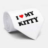 I Liebe mein Kitty Krawatte (Gerollt)