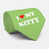 I Liebe mein Kitty Krawatte (Gerollt)