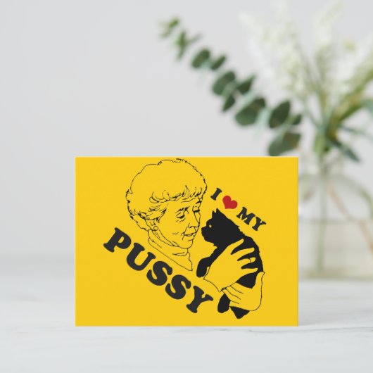 I LIEBE MEIN KITTY POSTKARTE (Stehend Vorderseite)