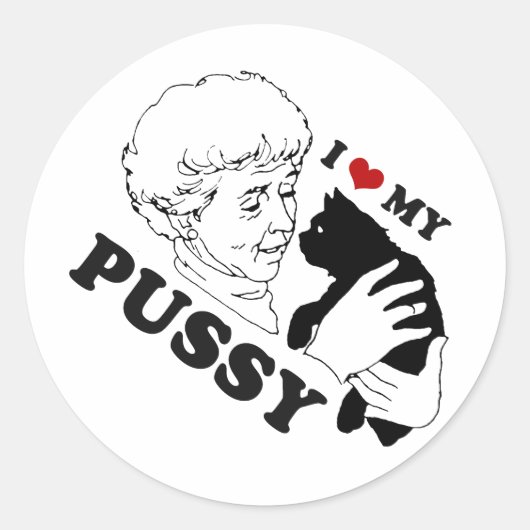 I LIEBE MEIN KITTY RUNDER AUFKLEBER (Vorderseite)