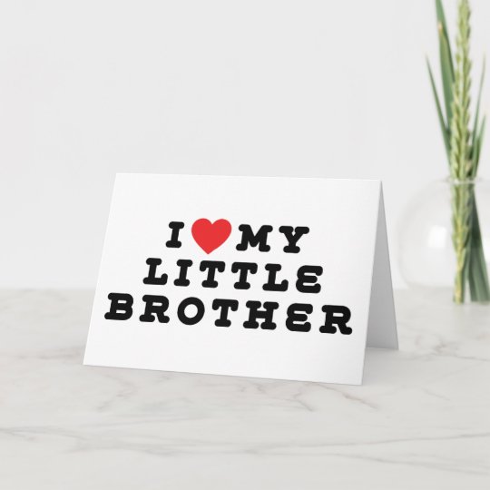 I Liebe mein kleiner Bruder Feiertagskarte Zazzle.de