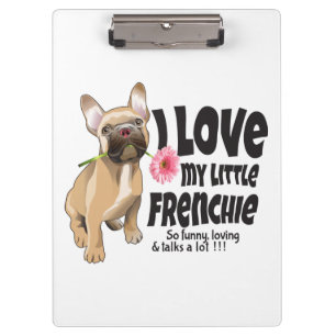 I Liebe mein kleiner französischer Bulldogge Klemmbrett
