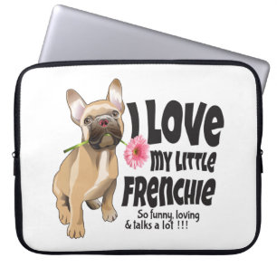 I Liebe mein kleiner französischer Bulldogge Laptopschutzhülle