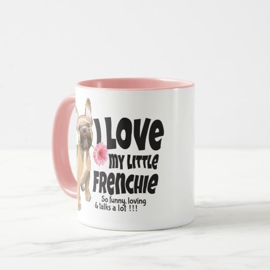 I Liebe mein kleiner französischer Bulldogge Tasse (Vorderseite Links)