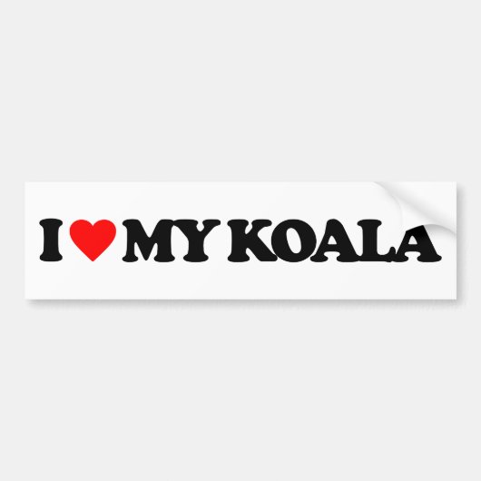 I LIEBE MEIN KOALA AUTOAUFKLEBER (Vorne)