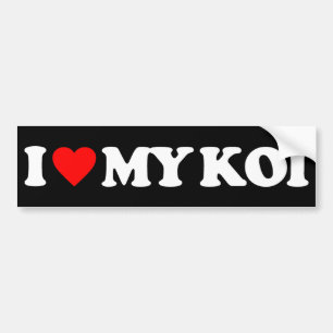 I LIEBE MEIN KOI AUTOAUFKLEBER