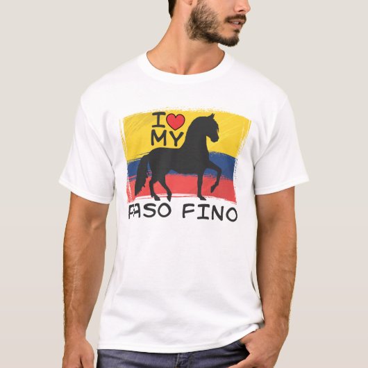 I Liebe mein kolumbianisches Paso Fino T-Shirt (Vorderseite)